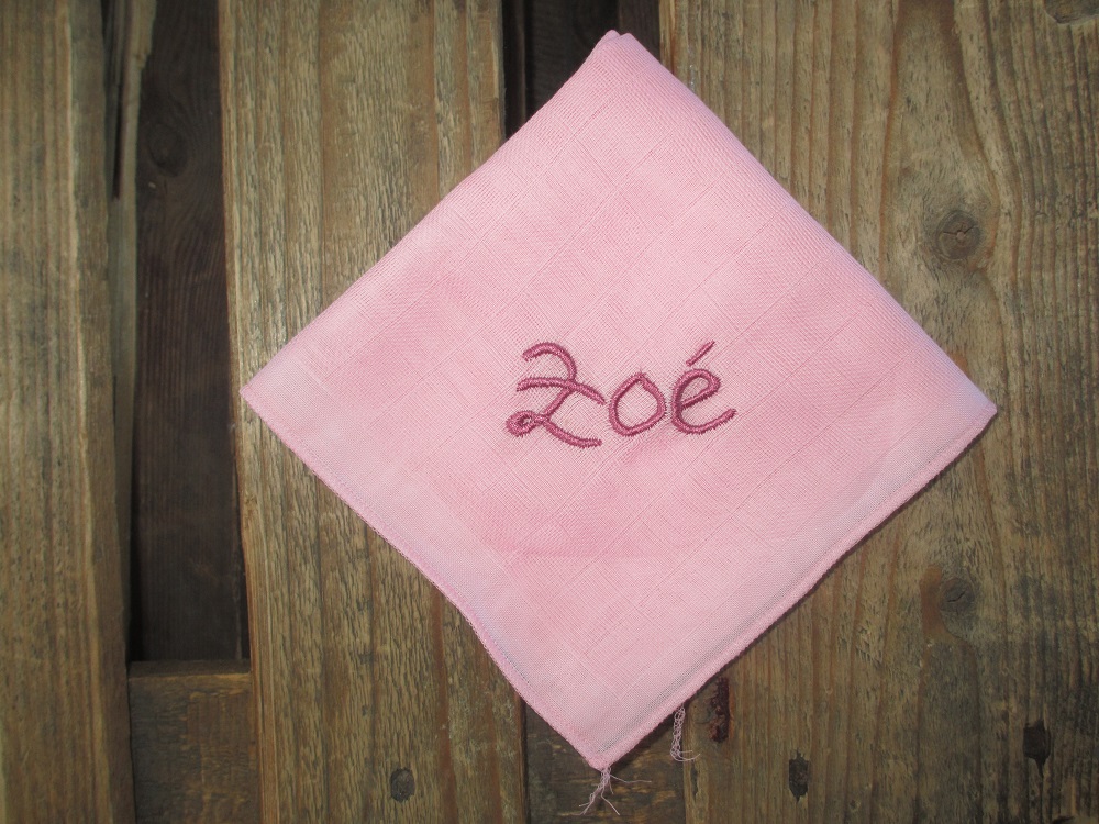 Nuscheli rosa mit Name/Wunschanschrift